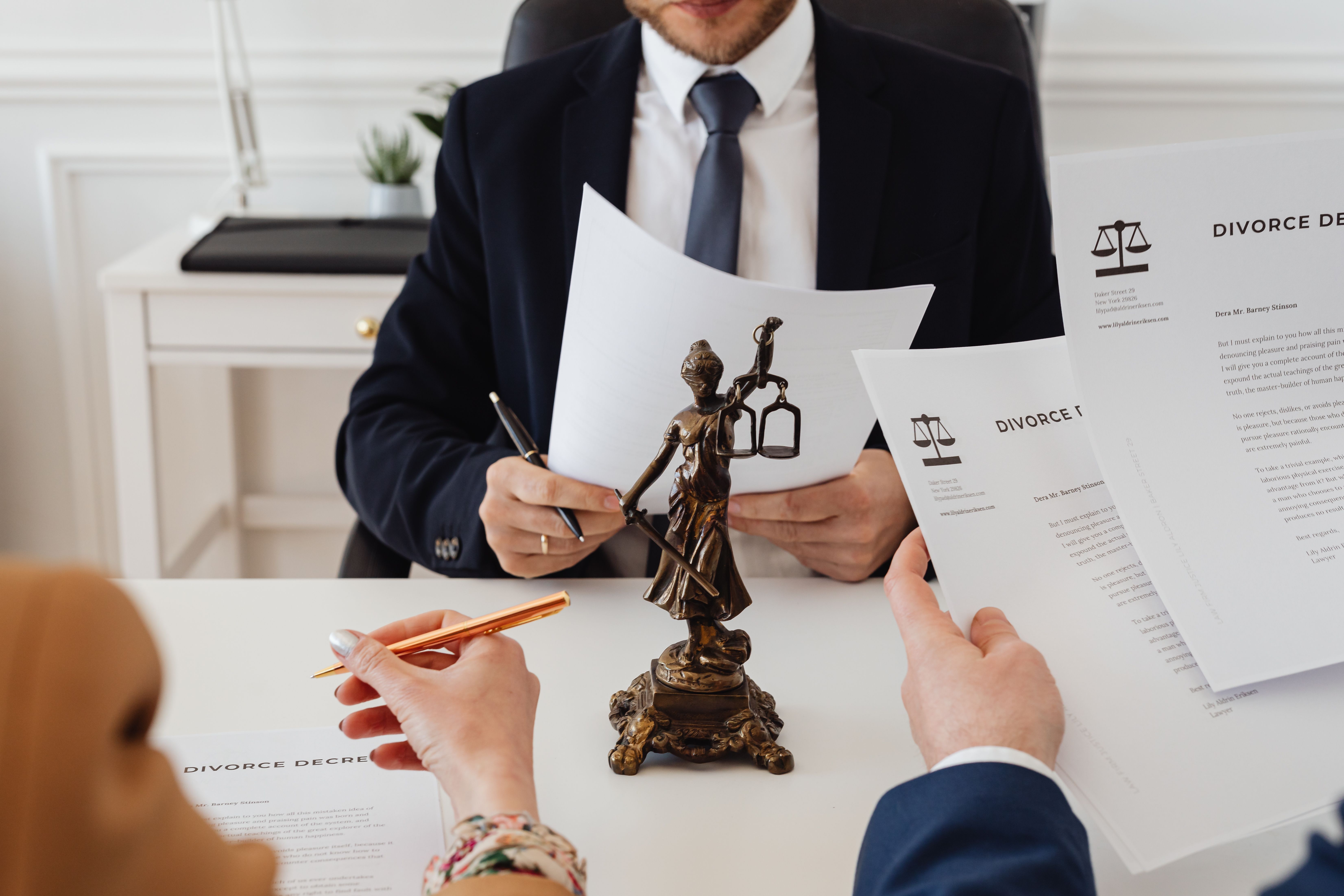 Legal professionals reviewing cross-border legal documents in a law office